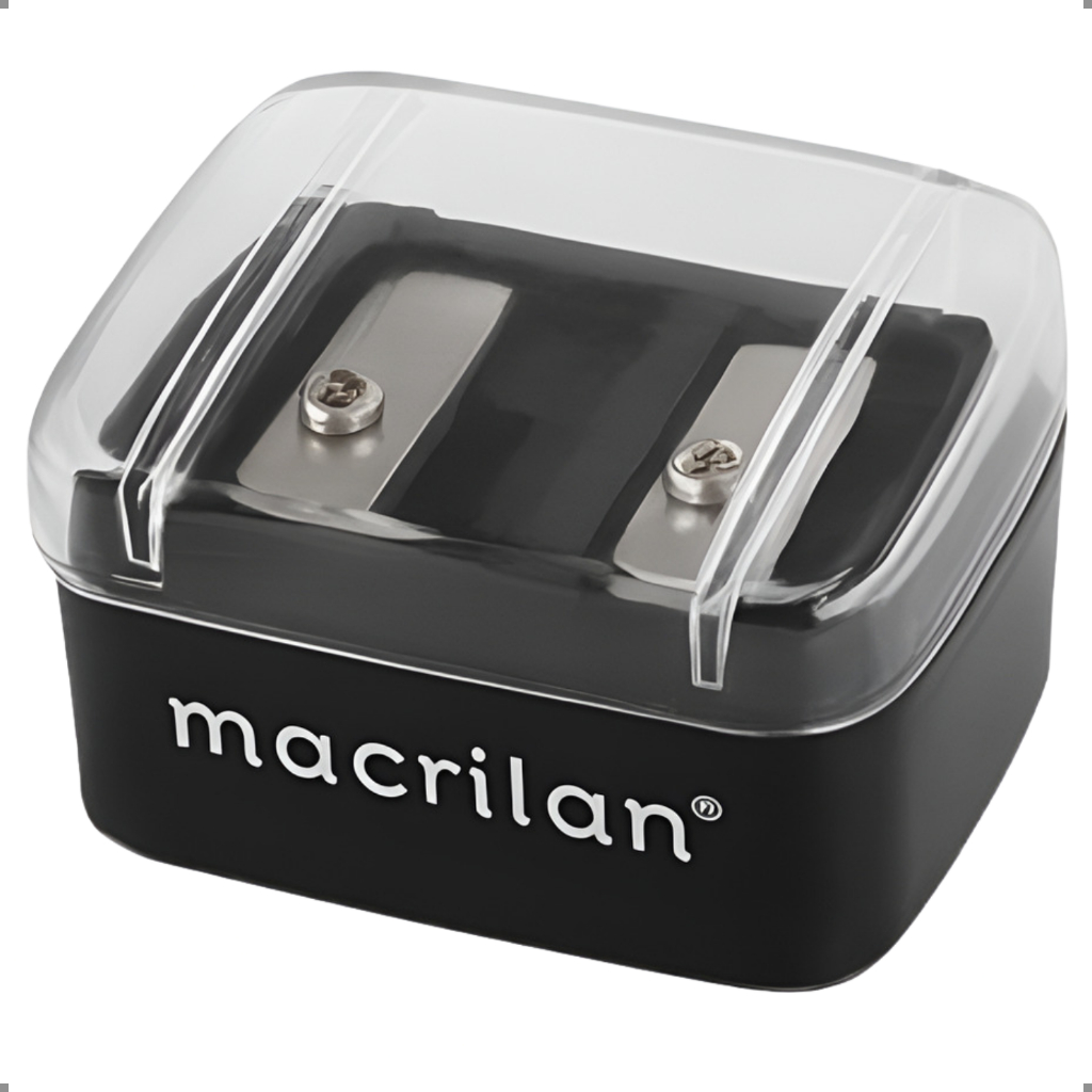 Apontador Duplo Macrilan com Tampa Para Lápis de 