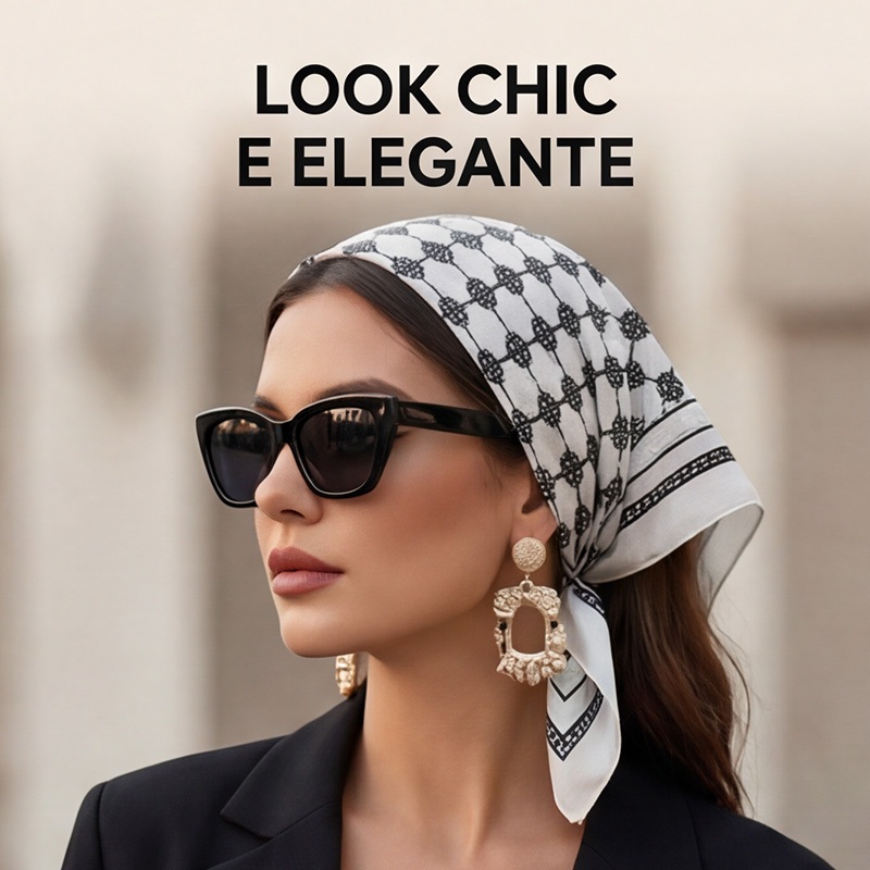 Lenço Cetim Grande 90cm – 10 Estilos | Band