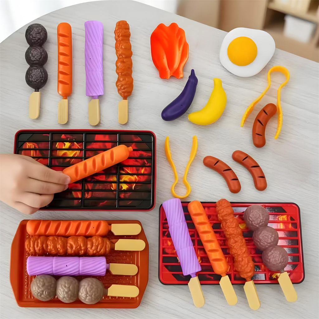 Brinquedo Infantil Kit Churrasco Comidinha Complet
