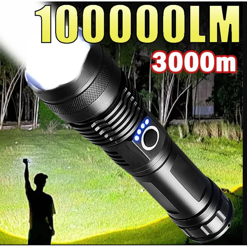 Lanterna Super Potente T9 P50 Tática Mais Forte D