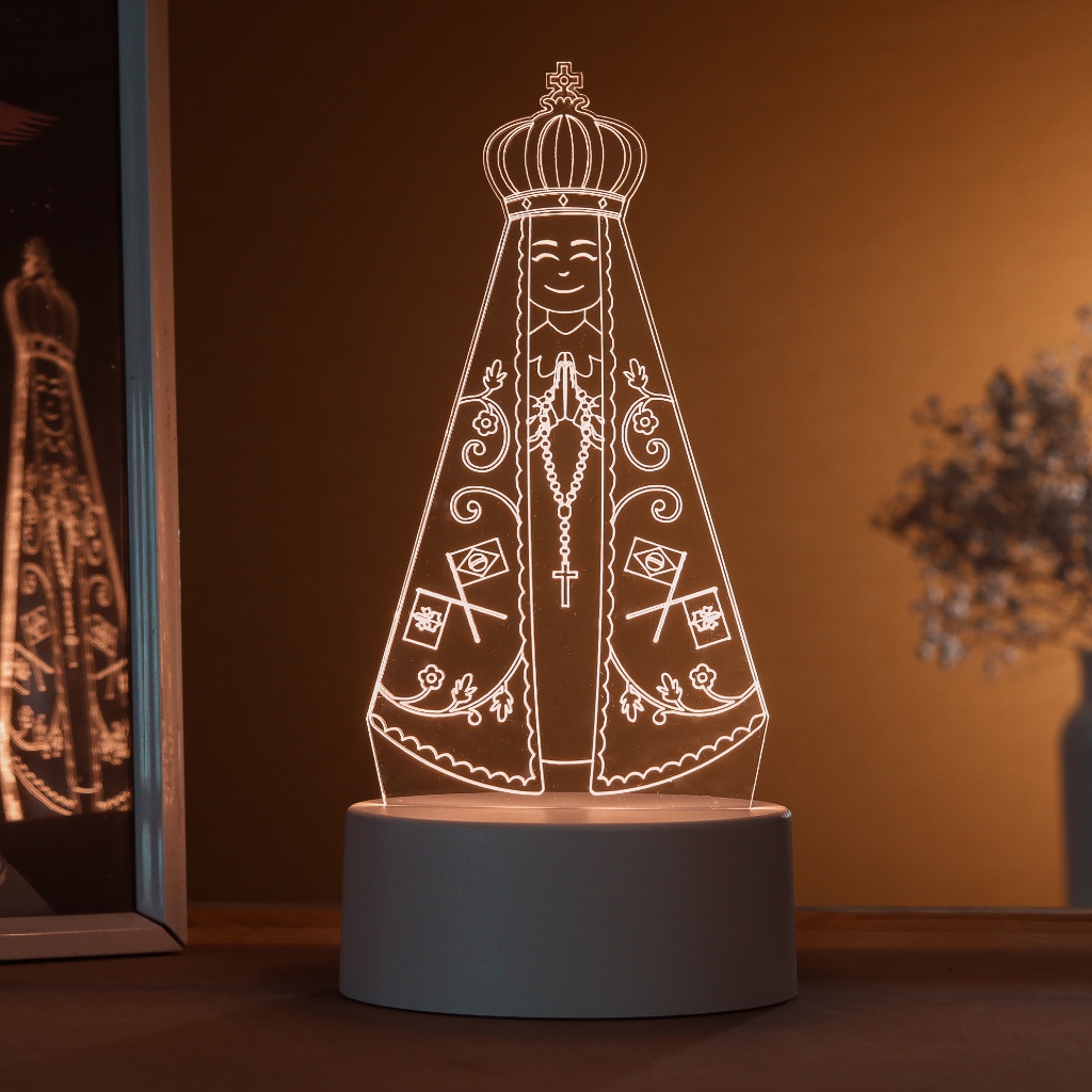 Luminária LED 3D de Mesa / Luz Noturna Presente C