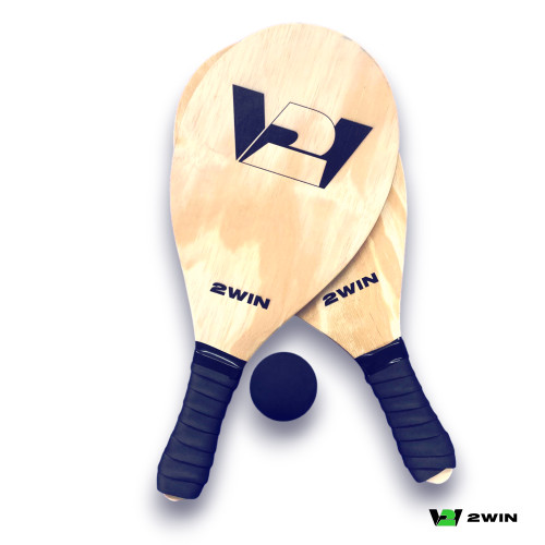 Kit 2 Raquetes de Frescobol + 1 Bolinha  2WIN clas