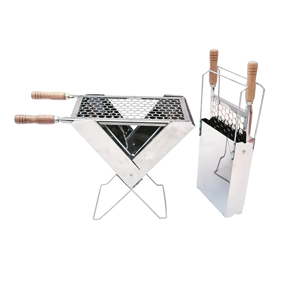 Churrasqueira Dobrável Portátil Maleta A Carvão