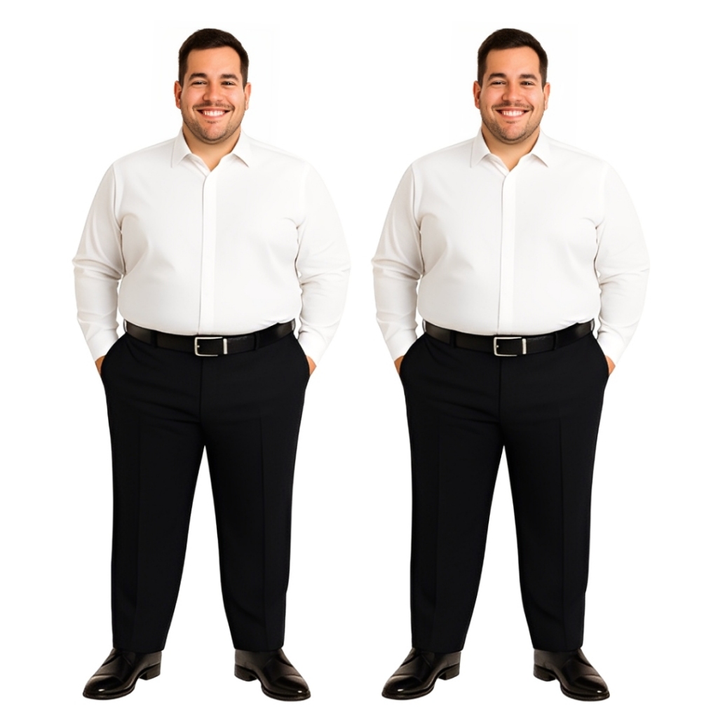 Kit 2 Calças Social Plus Size Masculina Oxford Ta