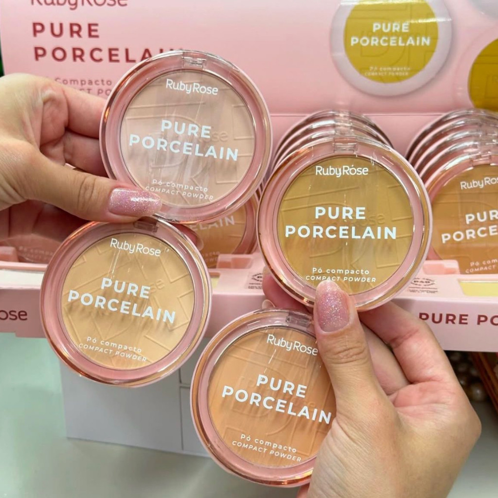 Pó compacto Pure Porcelain Ruby Rose HB 401