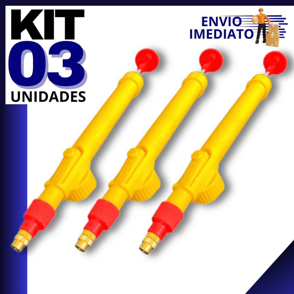 Kit 3 Pulverizador e Borrifador Para Garrafa PET M