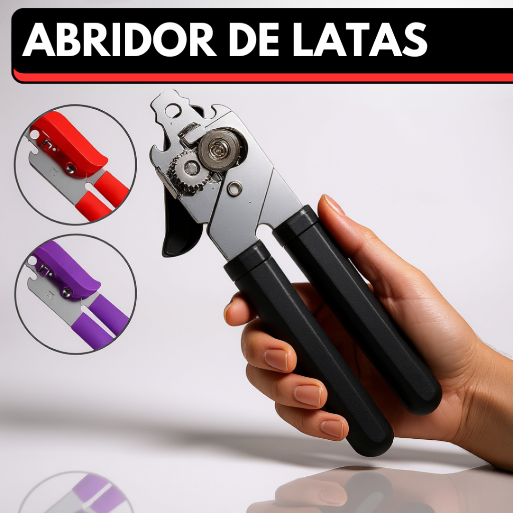 Abridor de Lata e Garrafa Profissional Aço Inox c