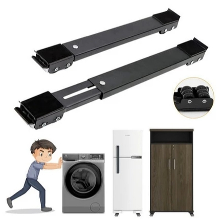 Base Com Rodinha Ajustável Para Máquina Geladeir