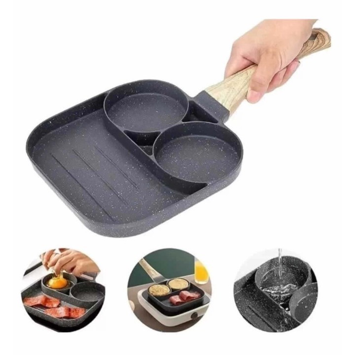 GUIANA Frigideira Antiaderente 3 em 1 com Divisór