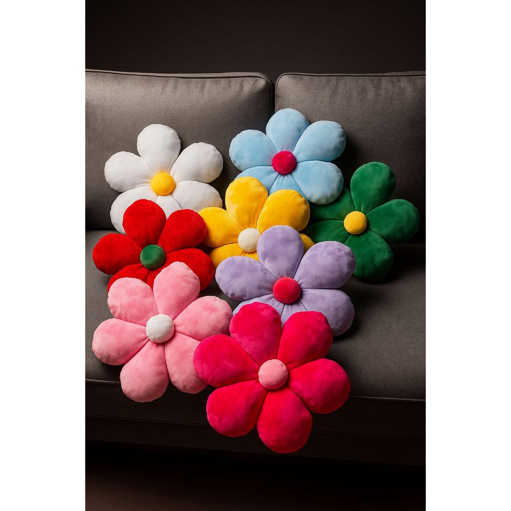 Almofada Margarida Decorativa de pelucia varias co
