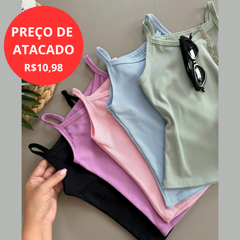 Kit 4 Blusa Feminina Infantil Regata Alça Preço 