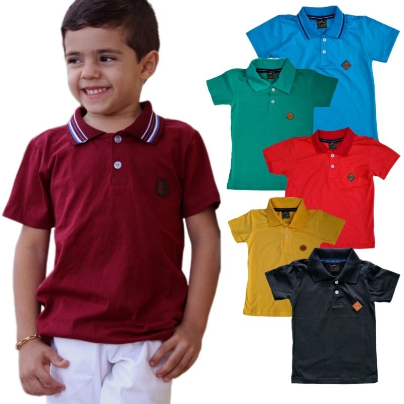 Blusa Camisa Gola Polo Menino Estiloso