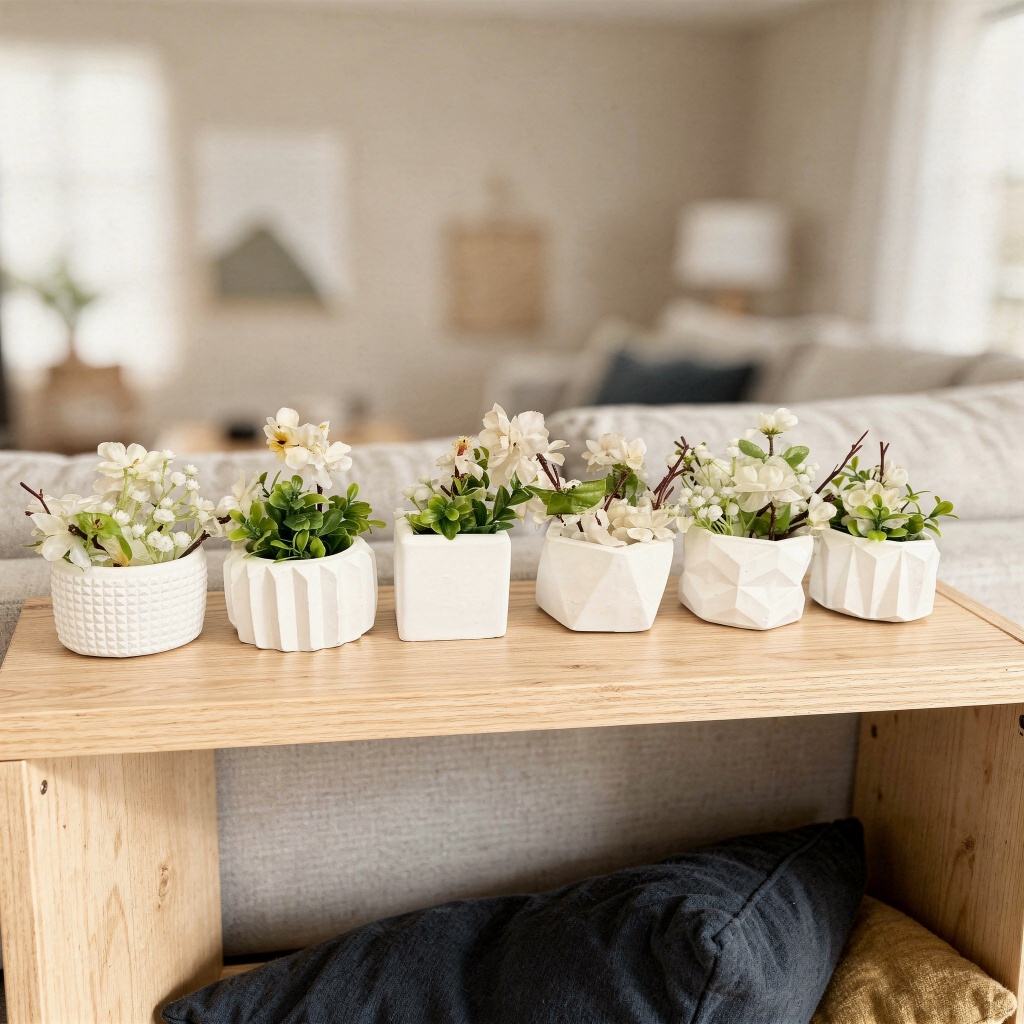 KIT  VASINHO DECORATIVO DE GESSO PARA CACTUS E PLA