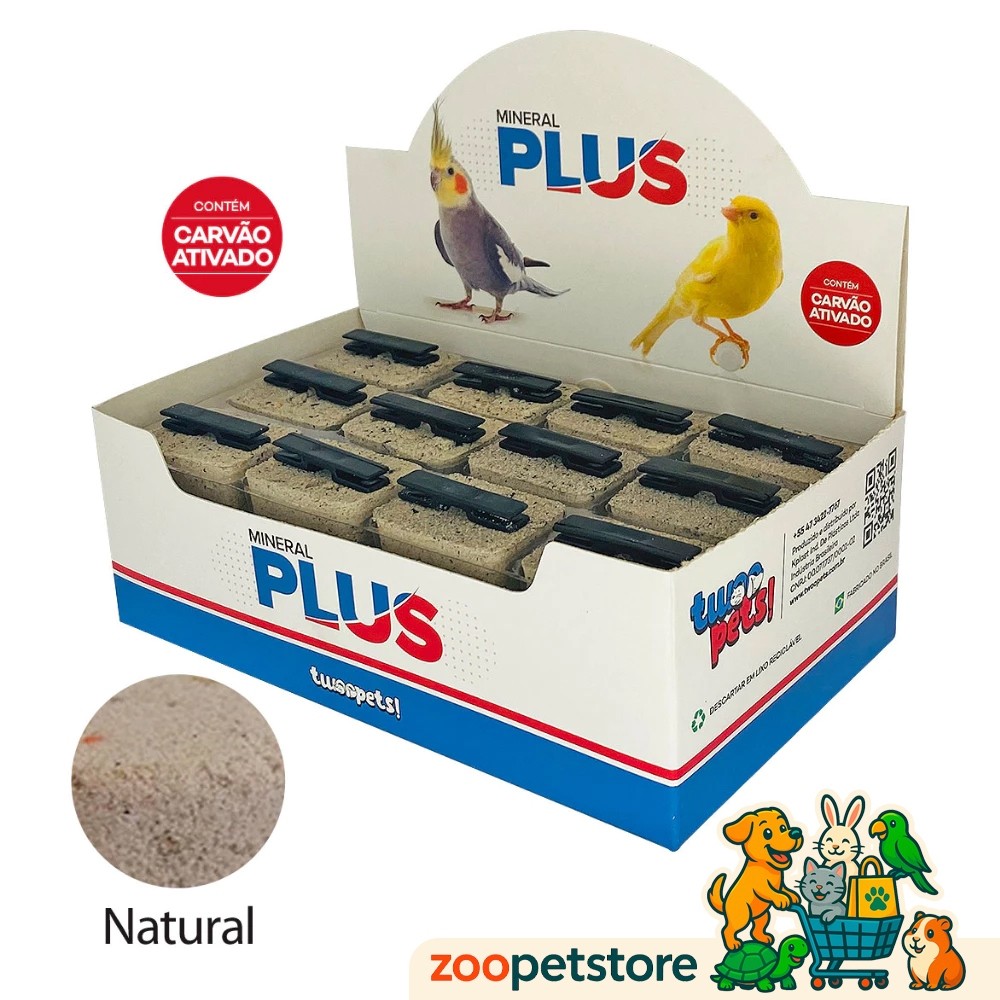 Pedra de Calcio Mineral Plus para Pássaros Caixa 