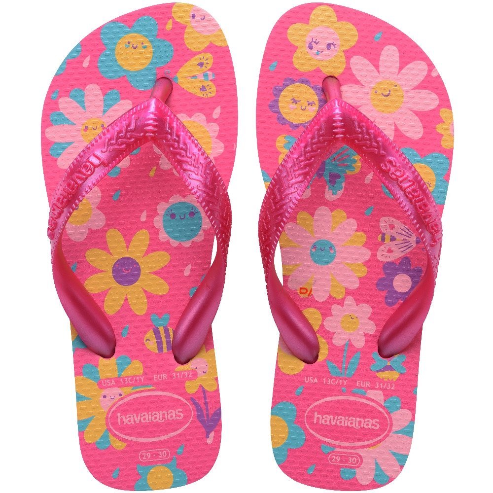 Havaianas Kids Flores Rosa Flux/Rosa Gum