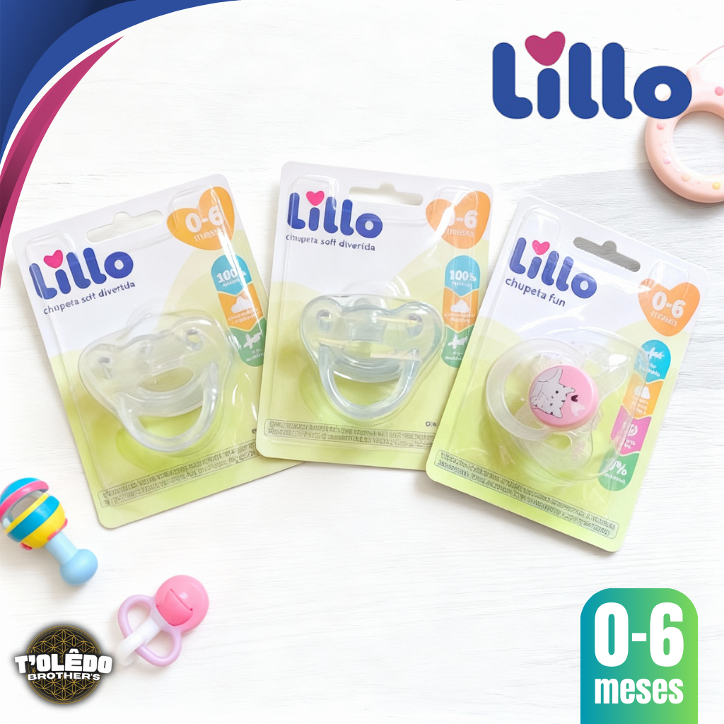 Chupeta Lillo 0-6 Meses Silicone Anatômica Recém