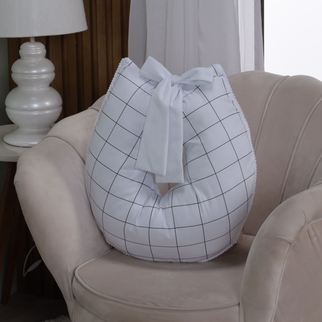 Capa Almofada De Amamentação Com Laço 100% Algo