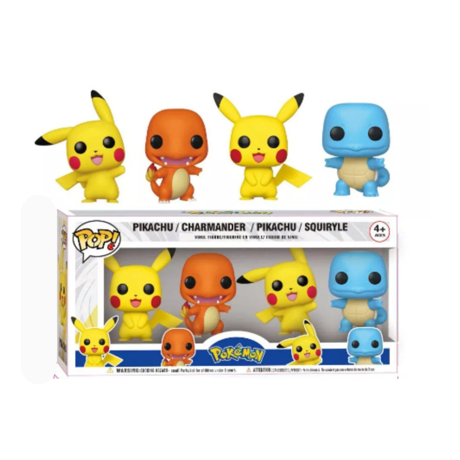 Coleção 4 Bonecos Figuras de Ação Pokemon para