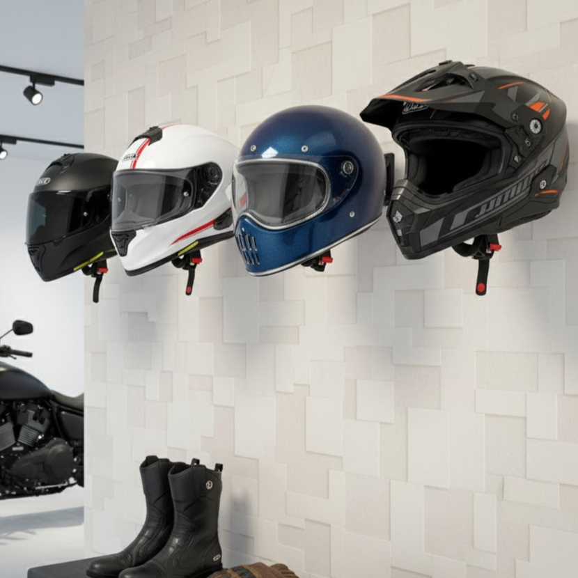 Kit Com 04 Suporte De Parede Para Pendurar Capacet