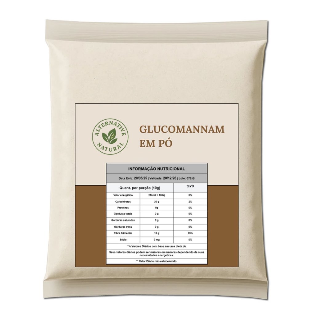 Glucomannan em Pó Puro Fibras naturais para Sacie