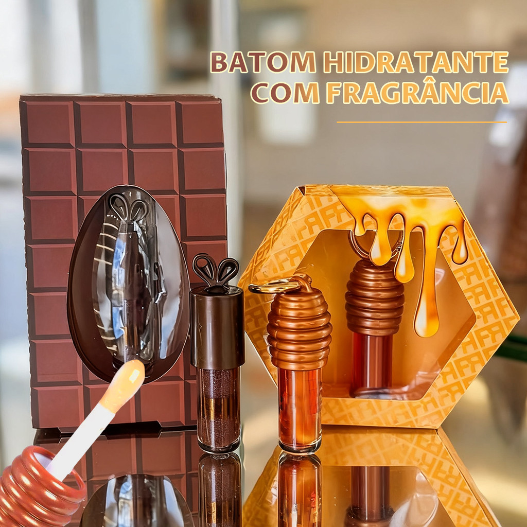 Brilho labial criações mega_tech_store LipHoney 