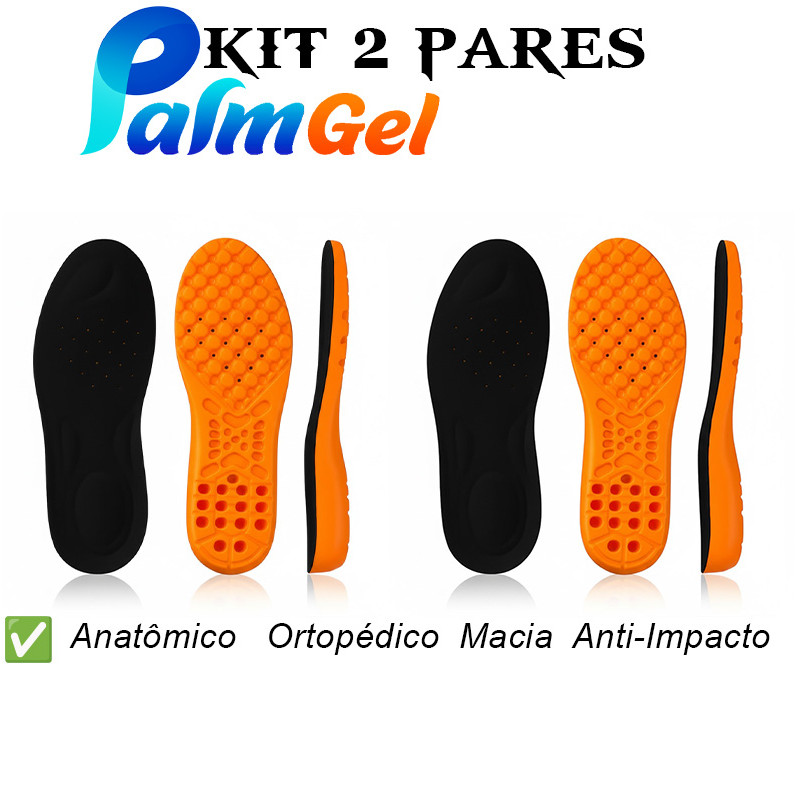 Kit com 2 Pares de Palmilha Original Confort Premi