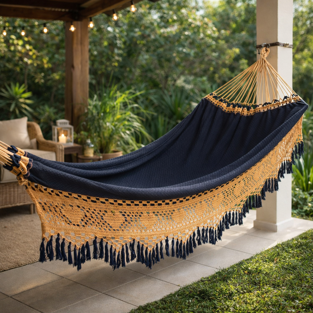 Rede De Dormir Casal Artesanal Bucho De Boi Luxo G