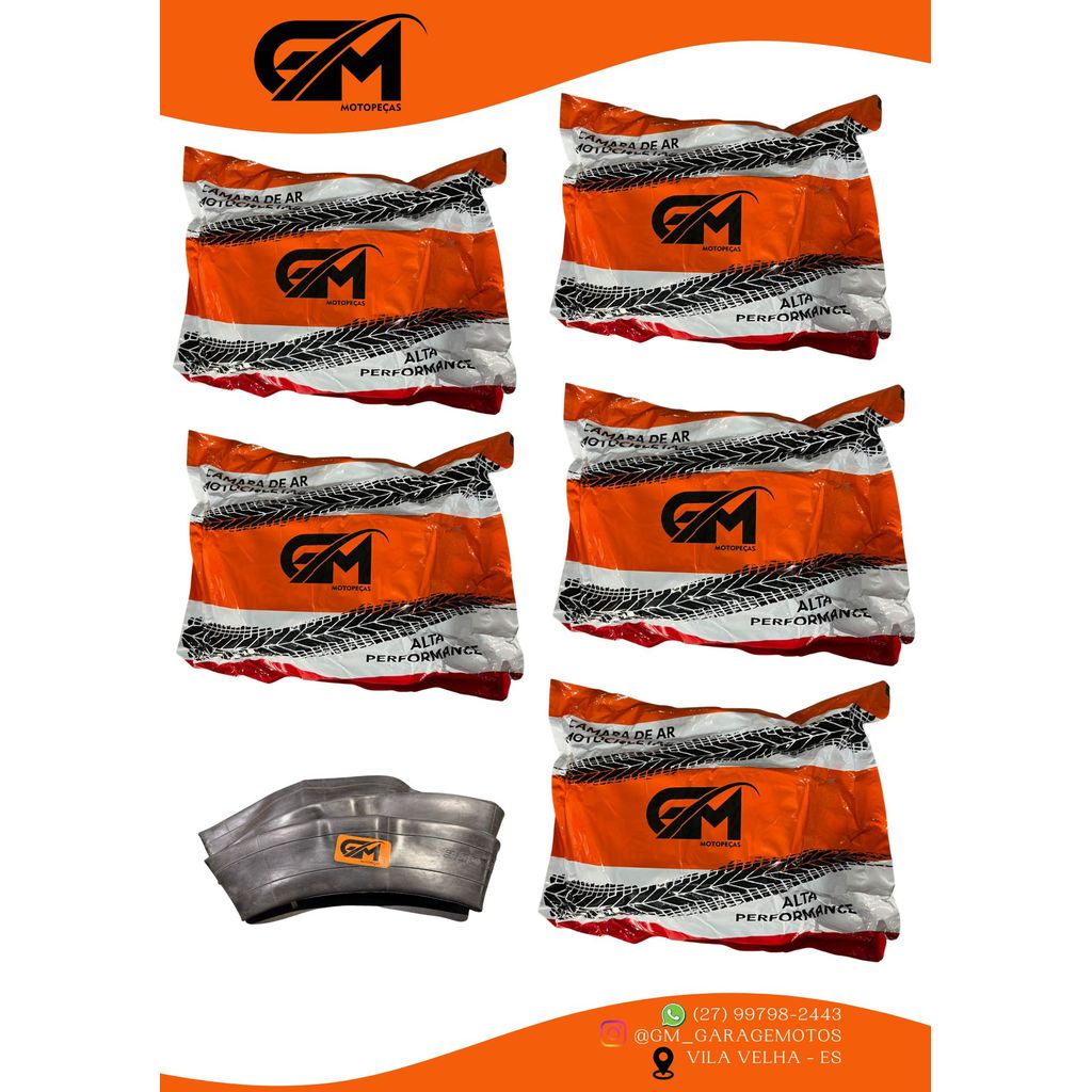 kit 5 Câmaras de Ar Dianteira 90/90-19 Xre 190 Br