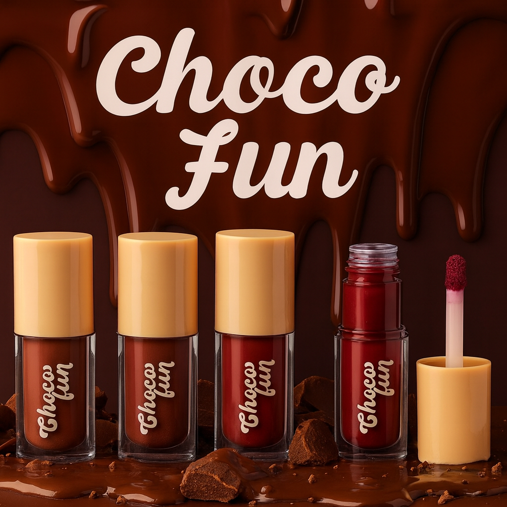 Choco Fun Lip Tint Gloss Cream Fenzza, Brilho Lab