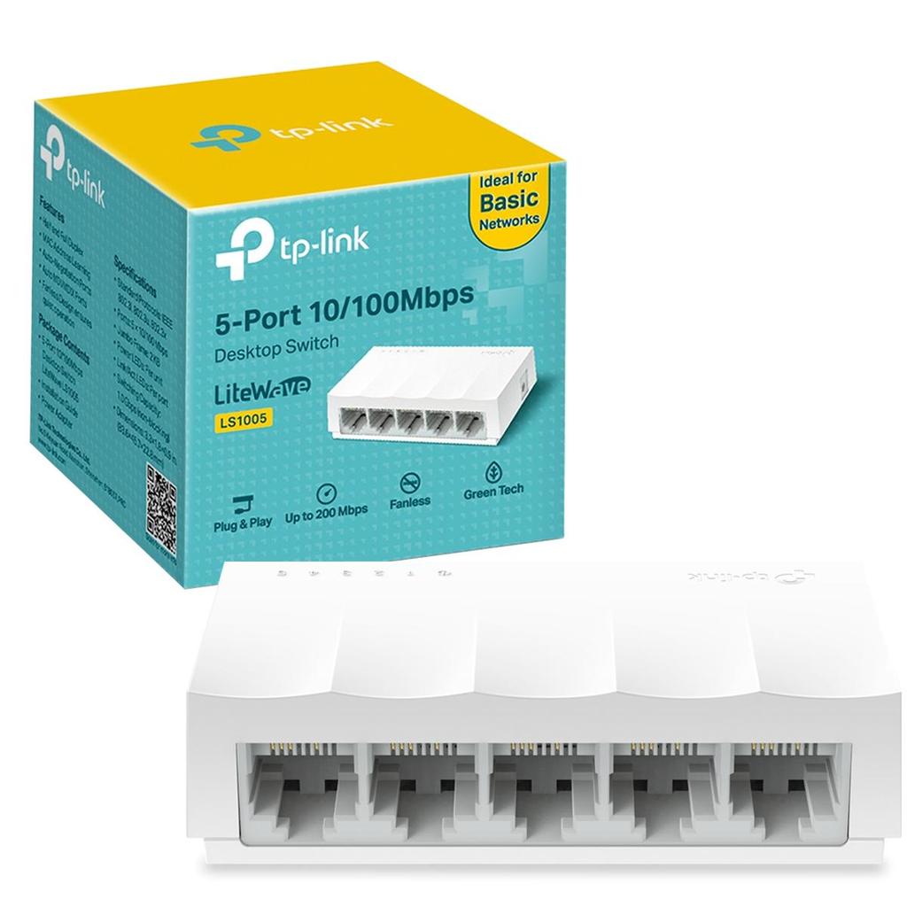 Switch de Mesa TP-Link com 5 portas 10/100Mbps Bra