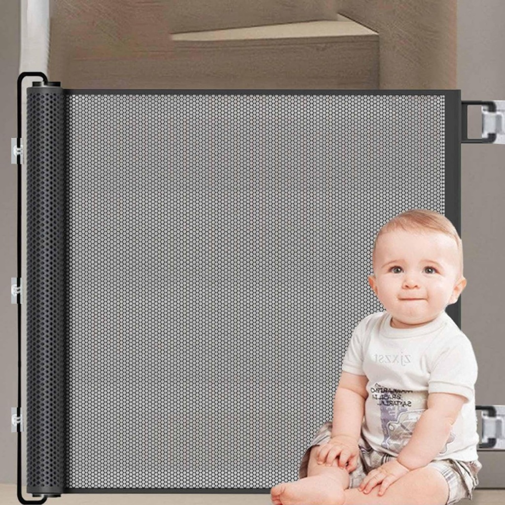 Portão Tela Segurança Bebês Pets Cercadinho Gra