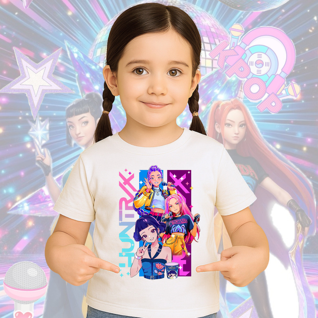 Camiseta Infantil Guerreiras K Pop Huntrix Rumi Mi