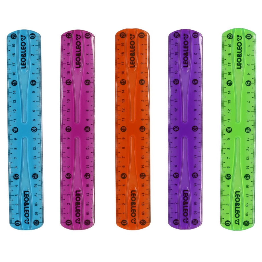 Régua Flexível 20cm Escolar Cores Sortidas Escri