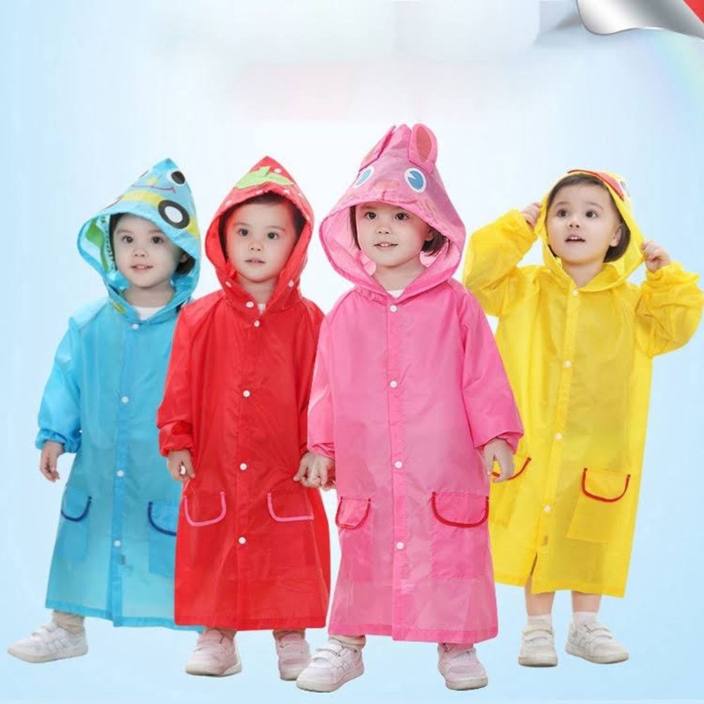 Capa De Chuva Infantil Desenhos Fofos Com Capuz Im