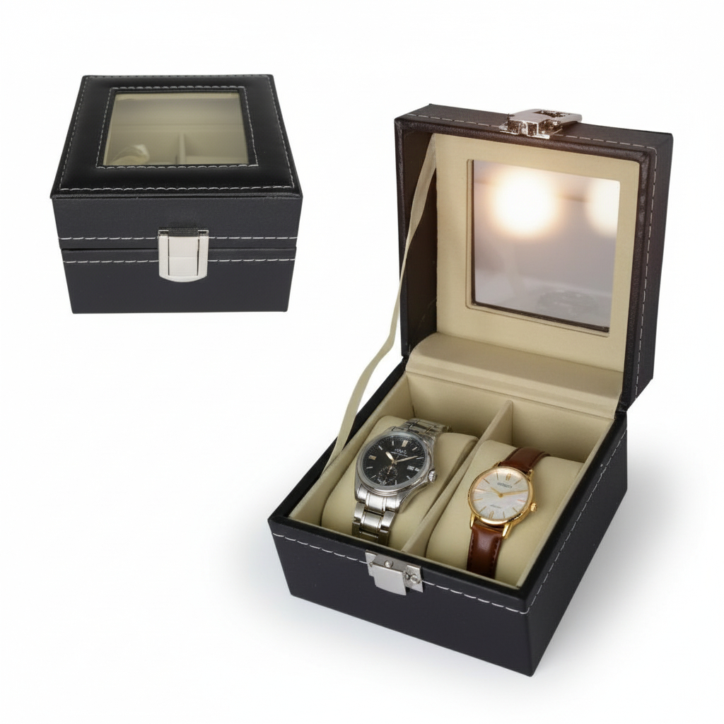 Porta Relógio Estojo Organizador Divisórias Male