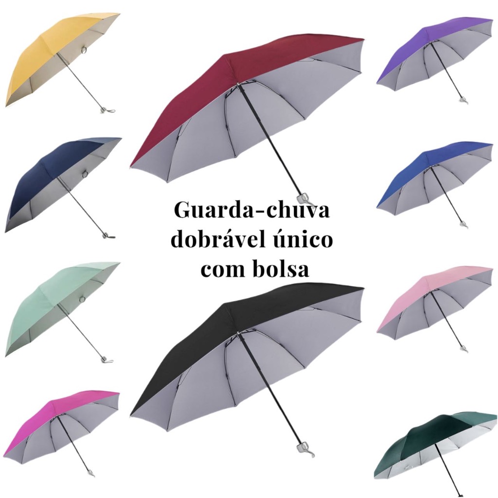 Guarda Chuva Sombrinha Cabe Na Bolsa Com Proteçã
