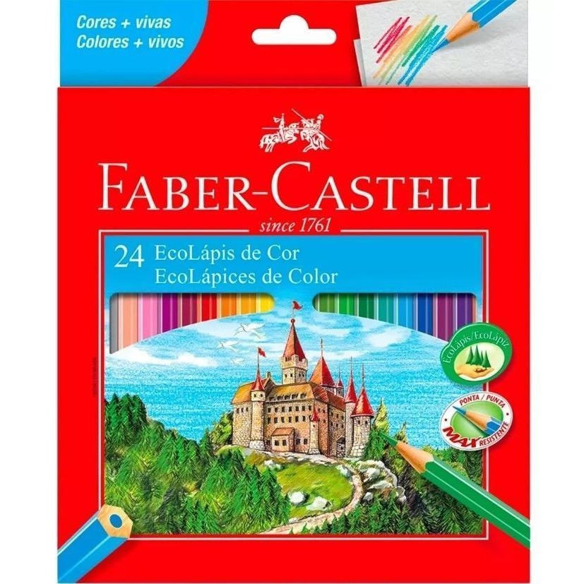 Lápis De Cor Ecolapis Ponta Max Faber Castell 24 