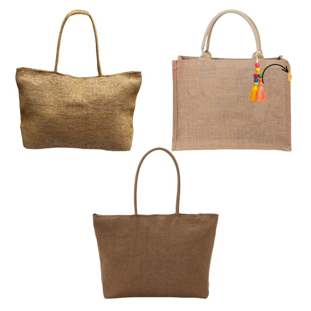 Bolsa De Praia De Palha De Juta Feminina E Praia C