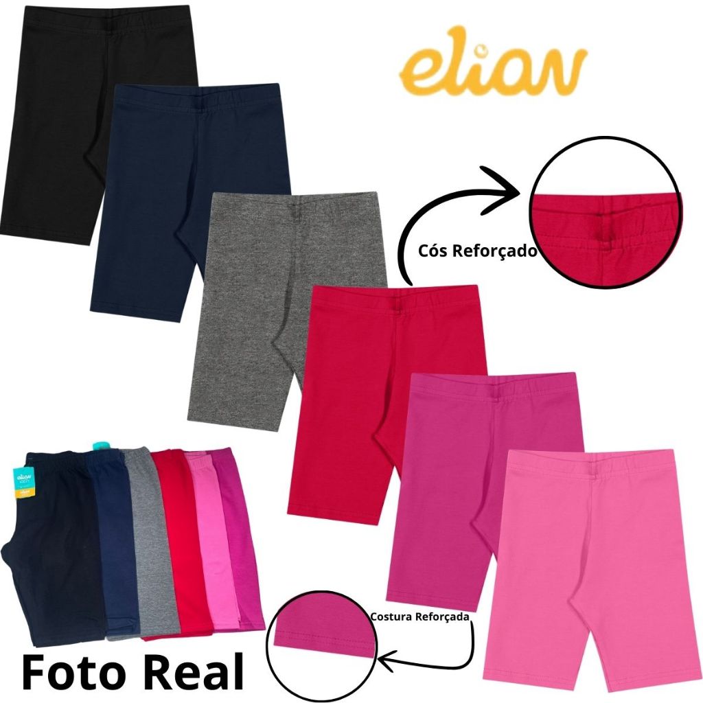 Bermuda Ciclista Menina Roupa Infantil Menina Shor