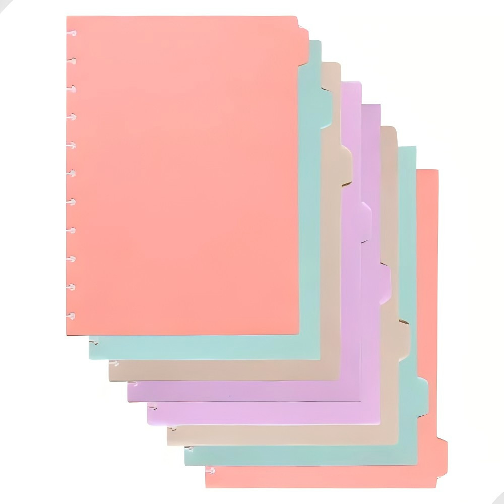 Kit 4/8 Peças Divisórias Coloridas Para Caderno 