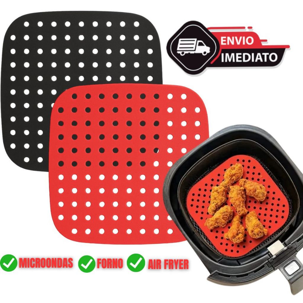 Tapete de Cozimento para Air Fryer Protetor de Sil