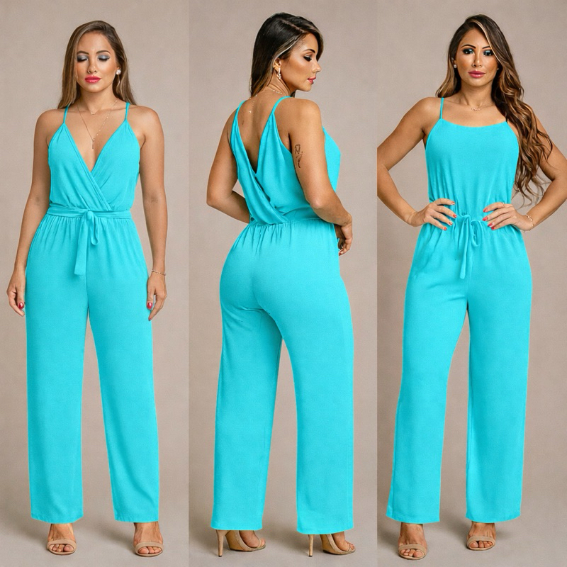 Macacão Longo, Calça modelo Pantalona, pode ser 