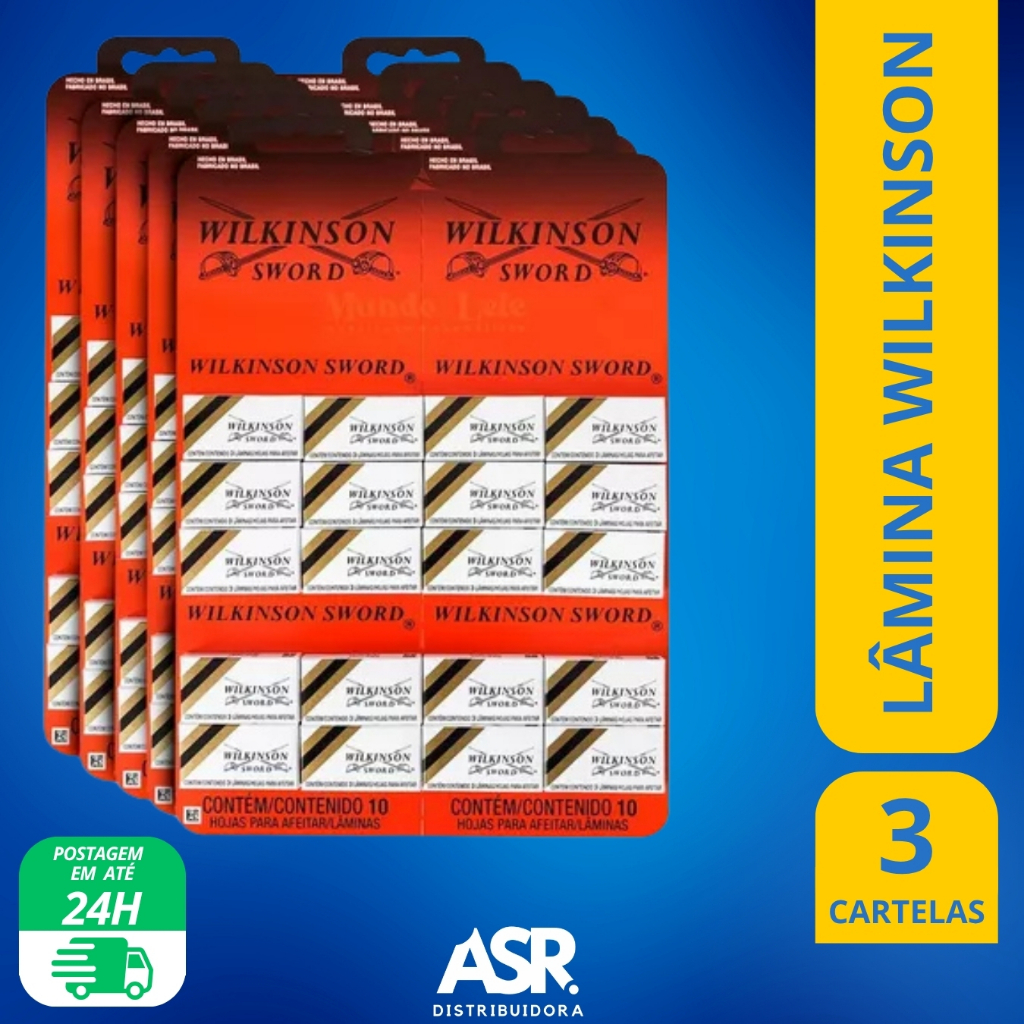 Cartela Lâminas De Barbear Wilkison 60Uni P/barbe