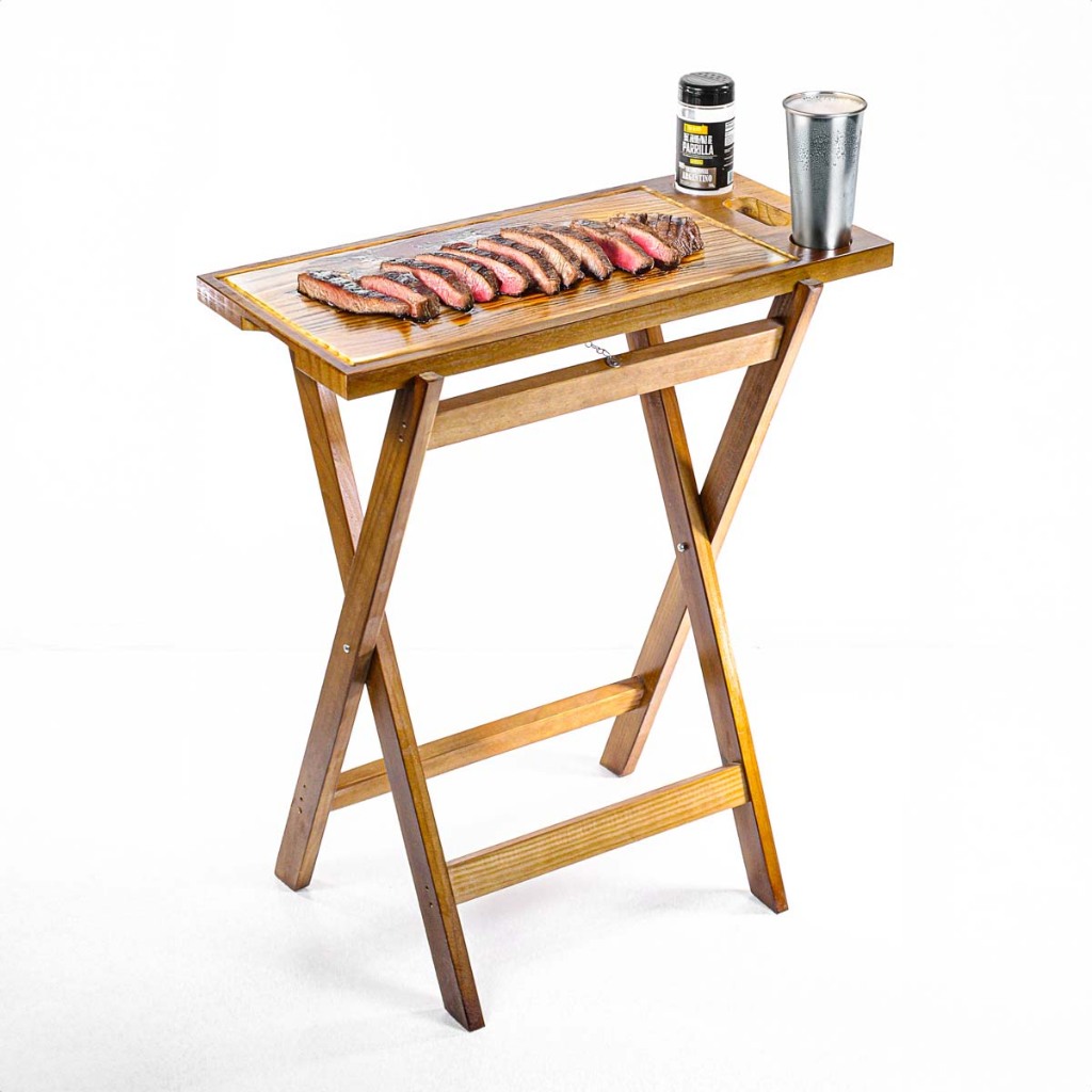 Tábua de Corte Carne Portátil Com Cavalete Leve 