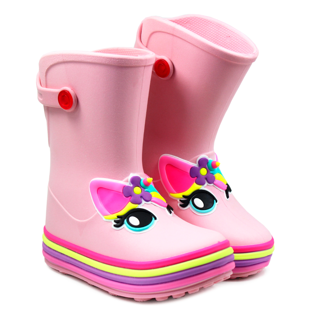 Galocha Bota Infantil De Chuva Menina Plugt Unicó