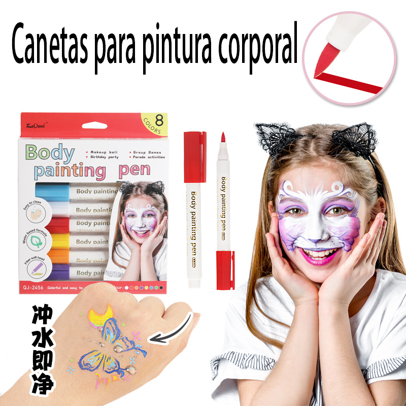 Tinta Corporal Lavável para CriançasCaneta de Pi