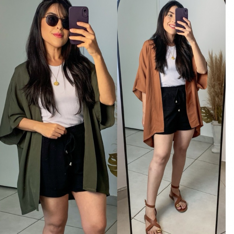 Kimono Cardigan Feminino 100% viscose Terceira Pe�