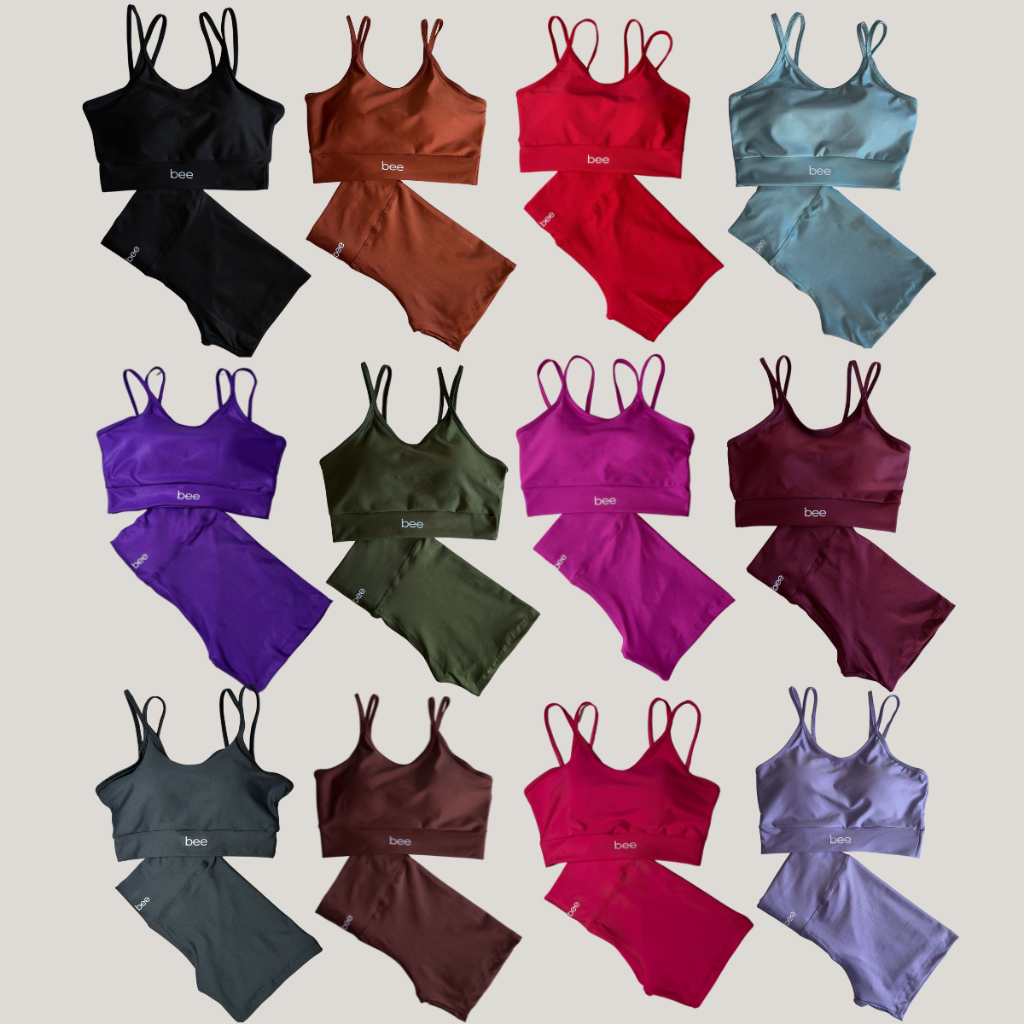 KIT Conjunto Fitness Feminino Short Treino Top Boj