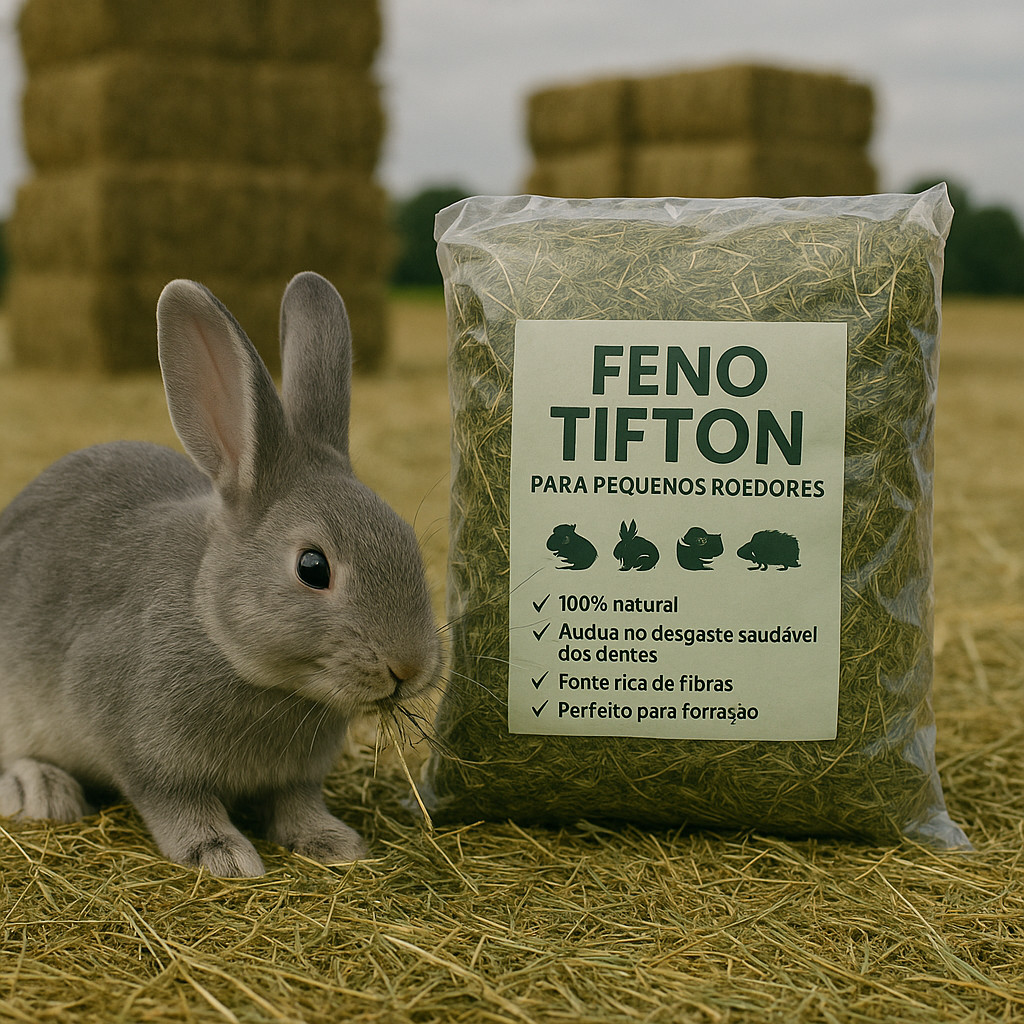 2kg Feno Tifiton Super Premium Coelhos Porquinho d