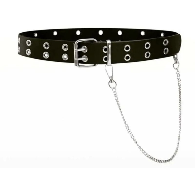 Cinto Punk rock ilhós duplo kpop rock cinto furad